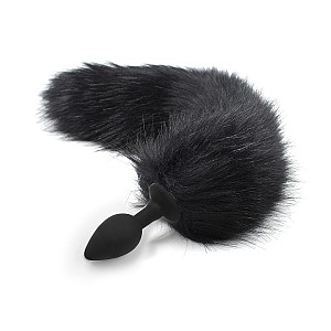 פלאג אנאלי עם זנב שחור | Fox Tail Plug